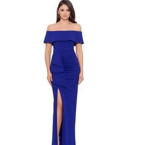 Chic Strapless Royal Blue Dress